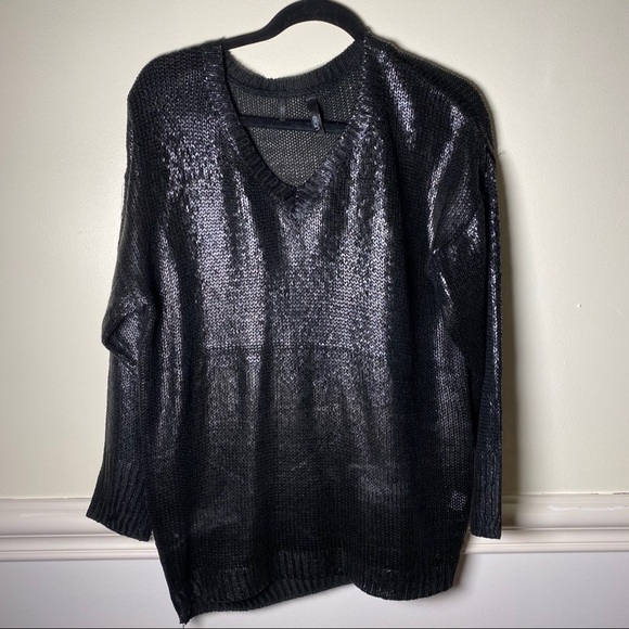 Oversized Metallic Knit Sweater - Picture 1 of 3